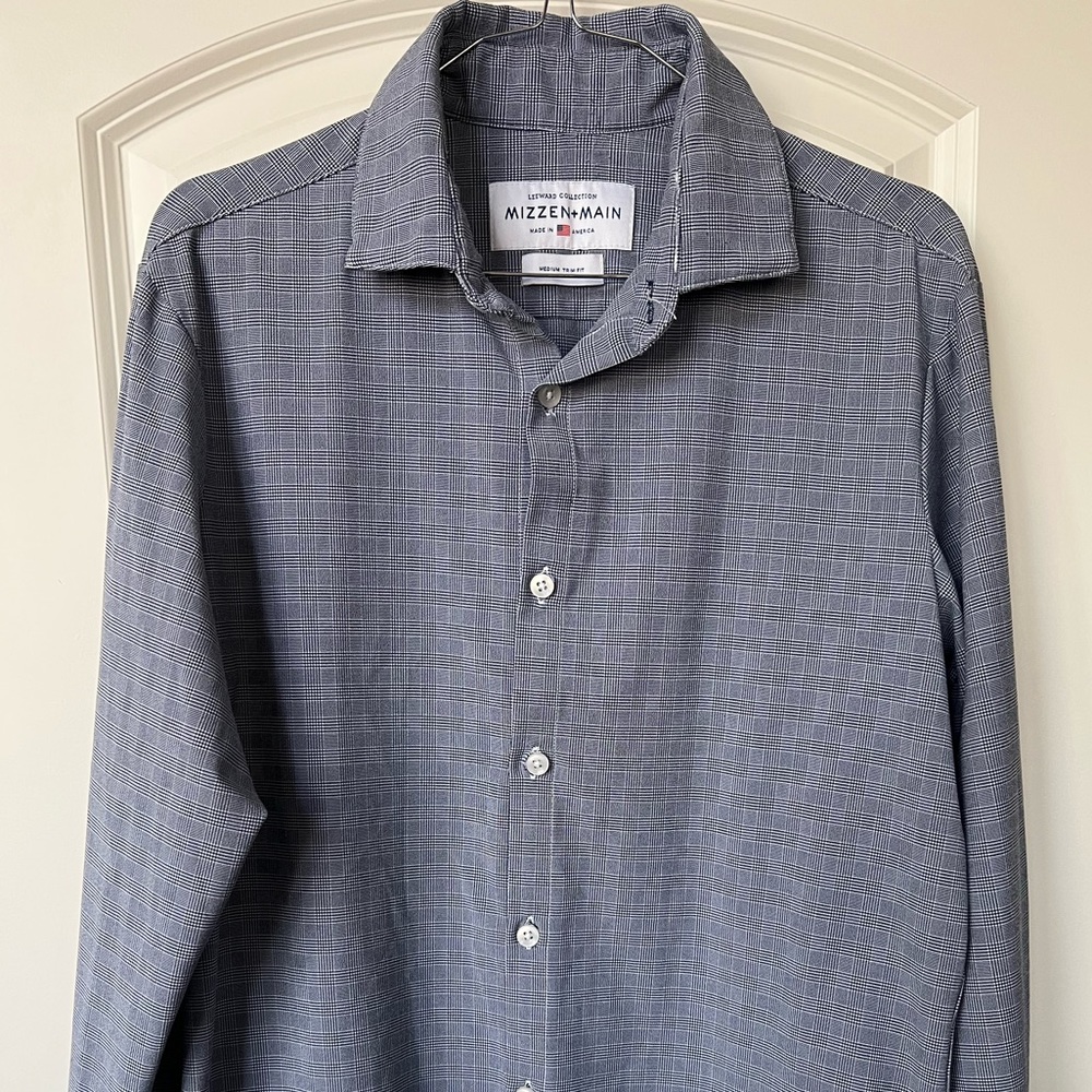 Mizzen + Main Leeward Dress Shirt (Blue Plaid)
